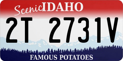 ID license plate 2T2731V