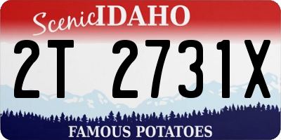 ID license plate 2T2731X