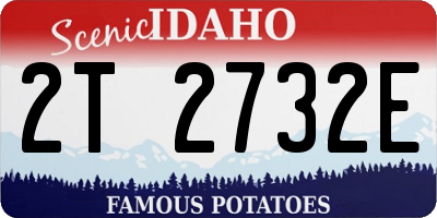 ID license plate 2T2732E