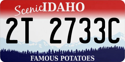 ID license plate 2T2733C