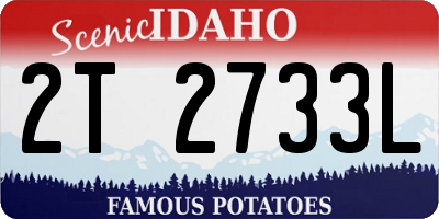 ID license plate 2T2733L