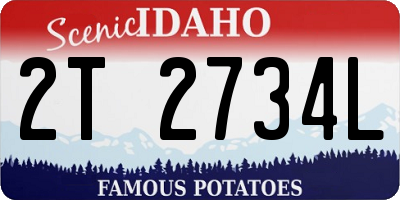 ID license plate 2T2734L