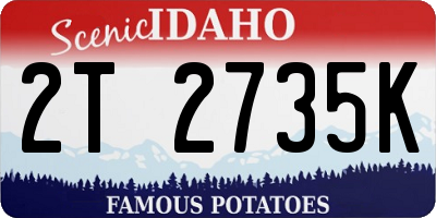 ID license plate 2T2735K