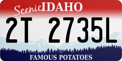 ID license plate 2T2735L