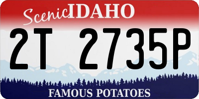 ID license plate 2T2735P