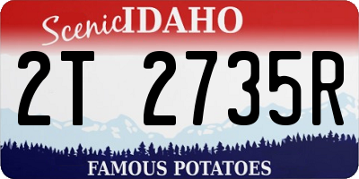ID license plate 2T2735R