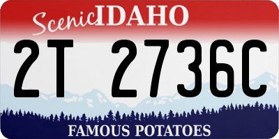 ID license plate 2T2736C