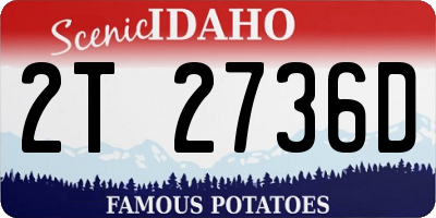 ID license plate 2T2736D
