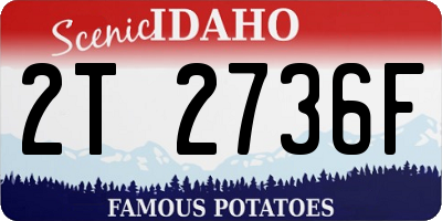 ID license plate 2T2736F