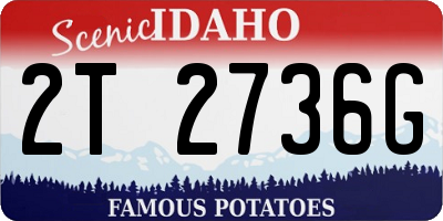 ID license plate 2T2736G