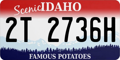 ID license plate 2T2736H