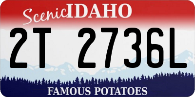 ID license plate 2T2736L