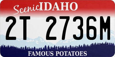 ID license plate 2T2736M