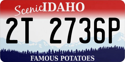 ID license plate 2T2736P