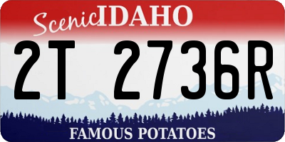 ID license plate 2T2736R