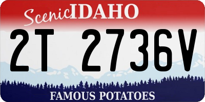 ID license plate 2T2736V