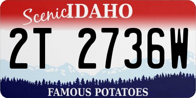 ID license plate 2T2736W