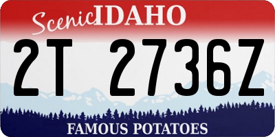 ID license plate 2T2736Z