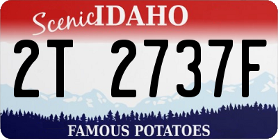ID license plate 2T2737F