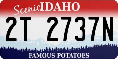 ID license plate 2T2737N