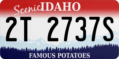ID license plate 2T2737S