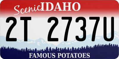 ID license plate 2T2737U