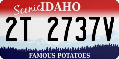 ID license plate 2T2737V