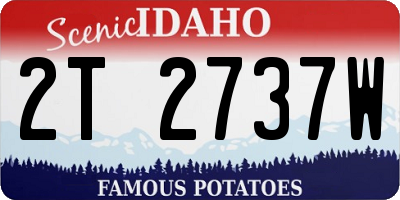 ID license plate 2T2737W