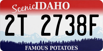 ID license plate 2T2738F