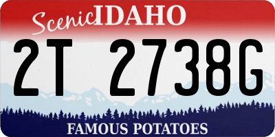 ID license plate 2T2738G