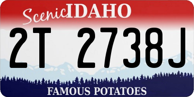 ID license plate 2T2738J