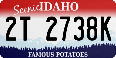 ID license plate 2T2738K