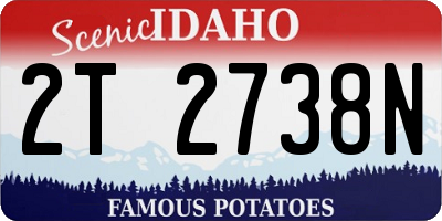 ID license plate 2T2738N