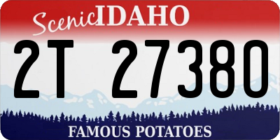 ID license plate 2T2738O