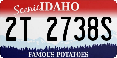 ID license plate 2T2738S