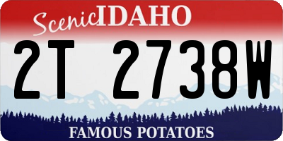 ID license plate 2T2738W