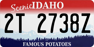 ID license plate 2T2738Z