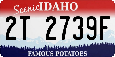 ID license plate 2T2739F