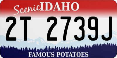 ID license plate 2T2739J