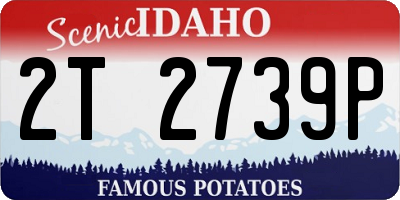 ID license plate 2T2739P