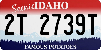 ID license plate 2T2739T