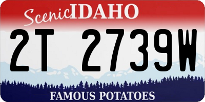 ID license plate 2T2739W