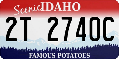ID license plate 2T2740C