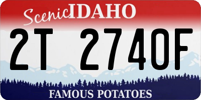 ID license plate 2T2740F