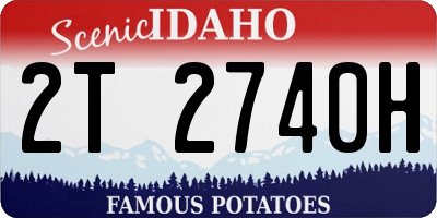 ID license plate 2T2740H