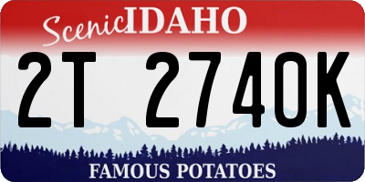 ID license plate 2T2740K