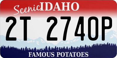 ID license plate 2T2740P