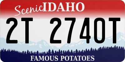ID license plate 2T2740T