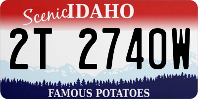 ID license plate 2T2740W