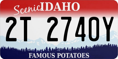ID license plate 2T2740Y